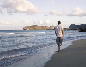 man on beach